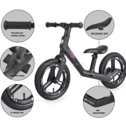 Byox Laufrad Mojo 12 Zoll Räder, Lufträder, Lenker und Sattel verstellbar rosa