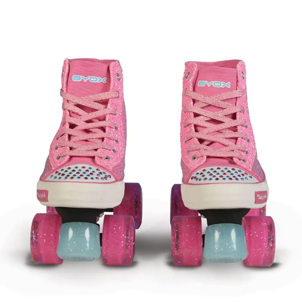 Byox Rollschuhe Alicorn, ABEC-5, Glitzersteinchen, PU-Räder, Größe XL 38 - 39