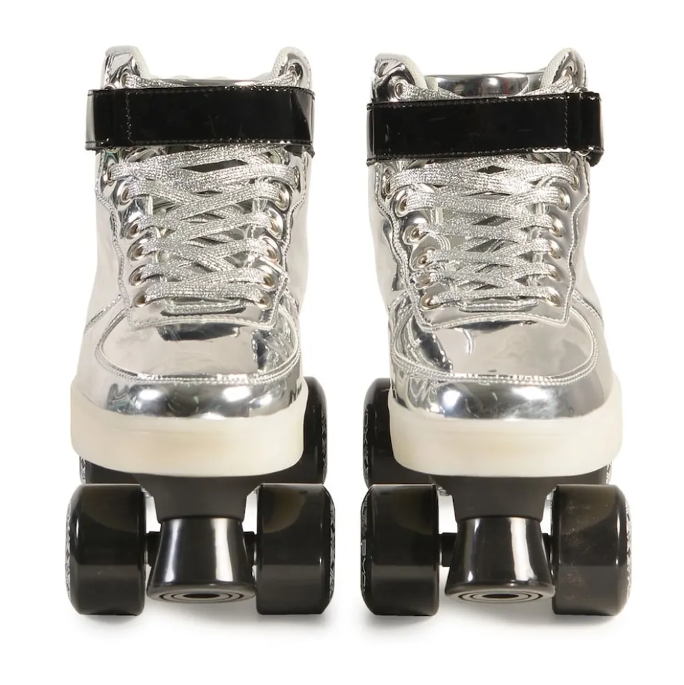 Byox Rollschuhe Silver PVC-Räder Sohle mit Licht Lager 608ZB Größe M (35-36)