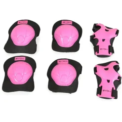 Byox Schutzausrüstung H110 Protektoren Ellenbogen- Handgelenk- und Knieschützer pink