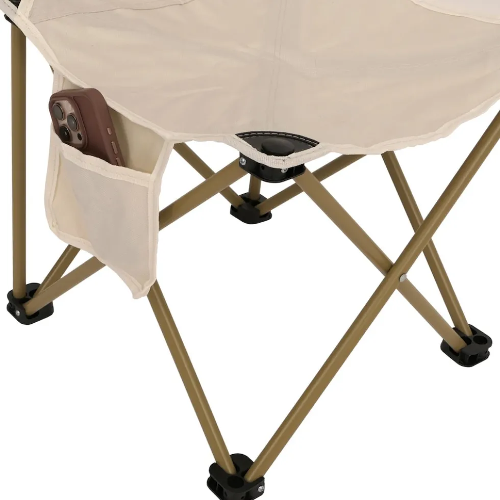 Campingset MCW-N50, Tisch 2x Stuhl Klappstuhl Anglerstuhl faltbar, Metall ~ weiß