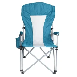 Campingstuhl MCW-L50, Klappstuhl Anglerstuhl Regiestuhl, waschbar Schutzhülle Stahl Stoff/Textil ~ türkis
