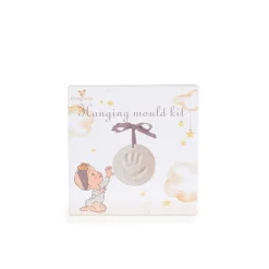 Cangaroo Baby Handabdruck-Bausatz Anhänger Ausstecher Durchmesser 16cm Holzrolle weiß