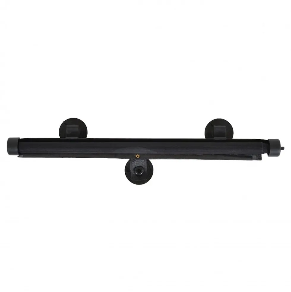 Cangaroo Kinder Autofenster-Sonnenrollo 40,5 x 45 cm drei Saugknöpfe, mit Motiv schwarz