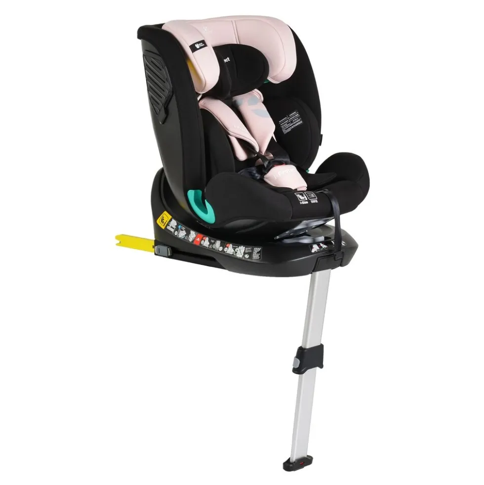 Cangaroo Kindersitz i-Protect i-Size (40-150cm) Gruppe 0+/1/2/3 Stützfuß Isofix rosa