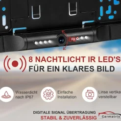 CARMATRIX Auto WLAN Rückfahrkamera KI Personenerkennung mit APP