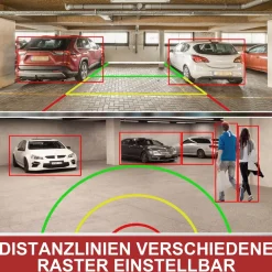CARMATRIX Auto WLAN Rückfahrkamera KI Personenerkennung mit APP