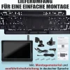 CARMATRIX DUO HD Solar Funk Rückfahrkamera mit 5" Monitor Rückfahrsystem für Front und Heck