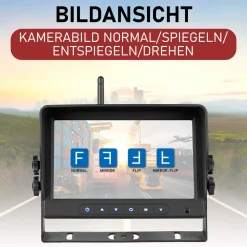 CARMATRIX HD Funk Rückfahrsystem Digital für LKW Wohnmobil Auto Transporter 7