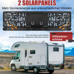 CARMATRIX Solar Rückfahrsystem PDC Einparksensoren mit Android Auto und Apple CarPlay