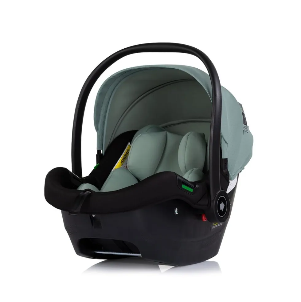 Chipolino Babyschale Elite next Gen i-Size (40-87cm) Schaukelfuß Gurt 3D-Kissen grün