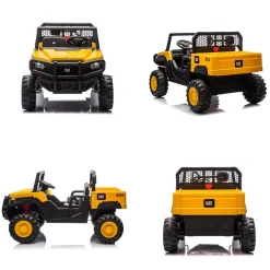 Chipolino Elektrobuggy CAT UTV Doppelsitzer, Fernbedienung, Hupe, USB-Anschluss gelb