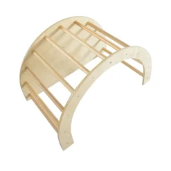Chipolino Holz-Spieltisch, Schaukelspielzeug, Kletterleiter, Ruhezone, Wippe braun