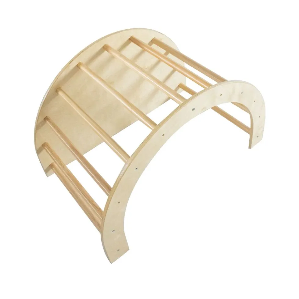 Chipolino Holz-Spieltisch, Schaukelspielzeug, Kletterleiter, Ruhezone, Wippe braun