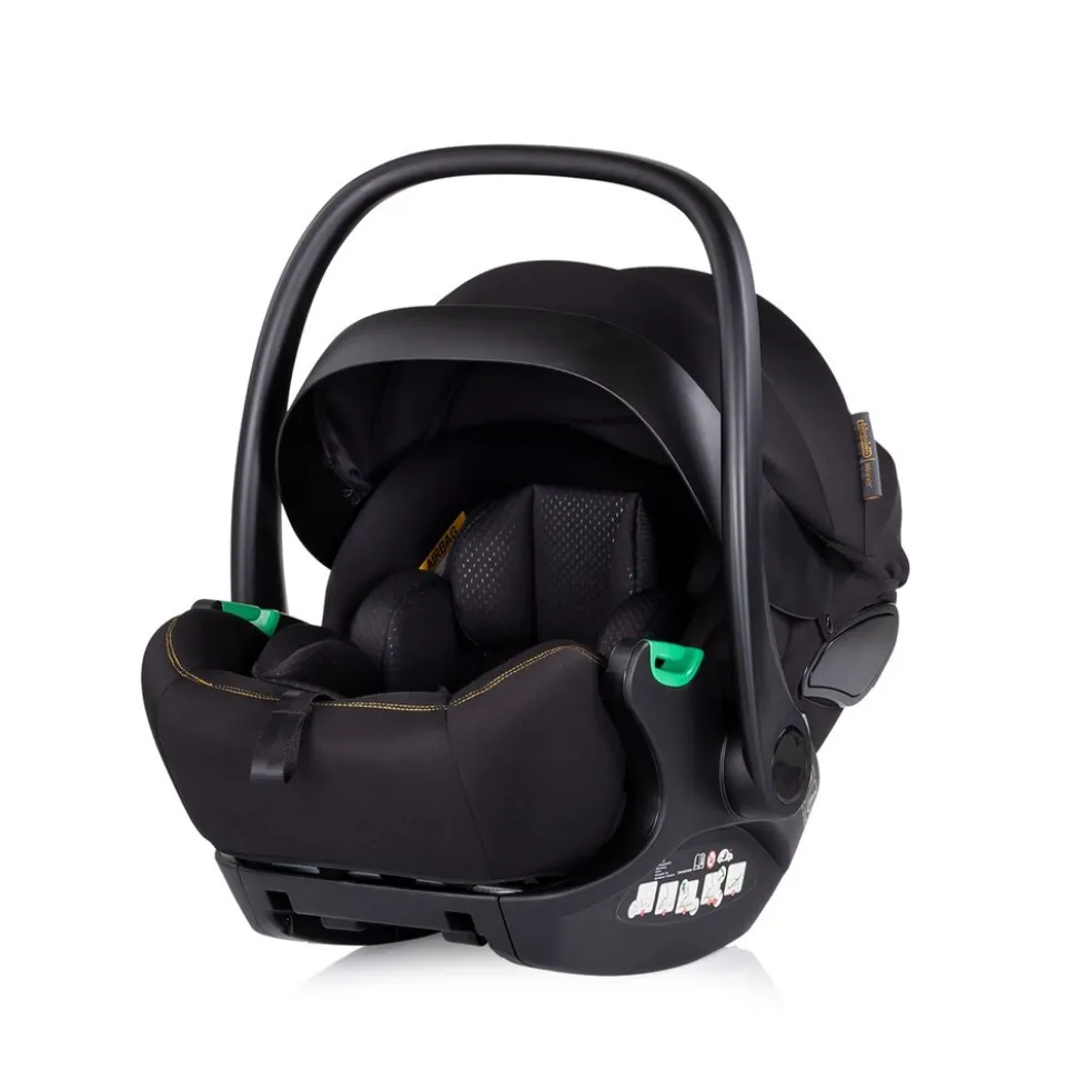 Chipolino i-Size Babyschale Winner (40-87cm) Gruppe 0+, Kopfstütze verstellbar schwarz