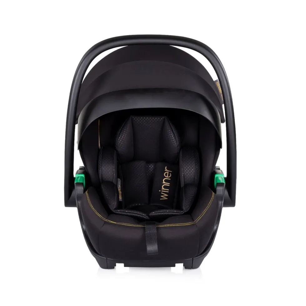 Chipolino i-Size Babyschale Winner (40-87cm) Gruppe 0+, Kopfstütze verstellbar schwarz