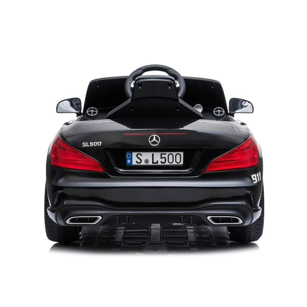 Chipolino Kinder Elektroauto Polizei Mercedes SL500 LED Bluetooth Fernbedienung schwarz