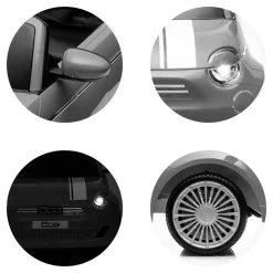 Chipolino Kinder Elektroauto Fiat 500 Fernbedienung, Sicherheitsgurt, MP3, USB pink