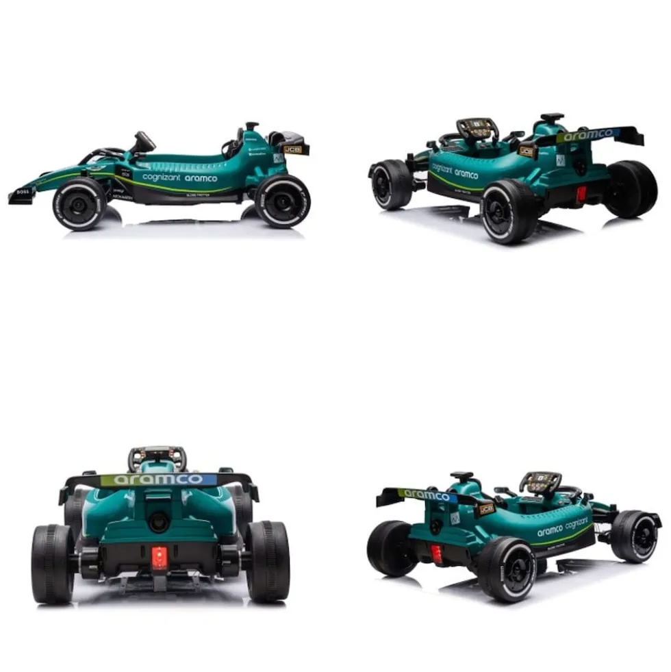 Chipolino Kinder Elektroauto Aston Martin Fernbedienung Federung LED-Lichter MP3 grün