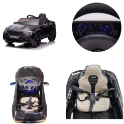 Chipolino Kinder Elektroauto BMW M5 Fernbedienung Musik Eva-Räder Bluetooth schwarz