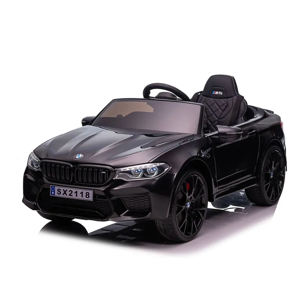 Chipolino Kinder Elektroauto BMW M5 Fernbedienung Musik Eva-Räder Bluetooth schwarz