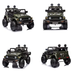 Chipolino Kinderelektroauto SUV Toyota FJ Cruiser EVA-Reifen Musik LED-Lichter grün