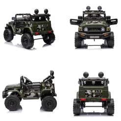 Chipolino Kinderelektroauto SUV Toyota FJ Cruiser EVA-Reifen Musik LED-Lichter grün