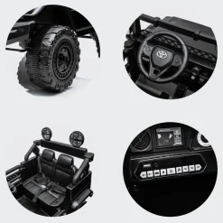 Chipolino Kinderelektroauto SUV Toyota FJ Cruiser EVA-Reifen Musik LED-Lichter grün