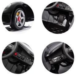 Chipolino Kinderelektroauto Porsche Carrera GT Fernbedienung Bluetooth 2 Motoren schwarz