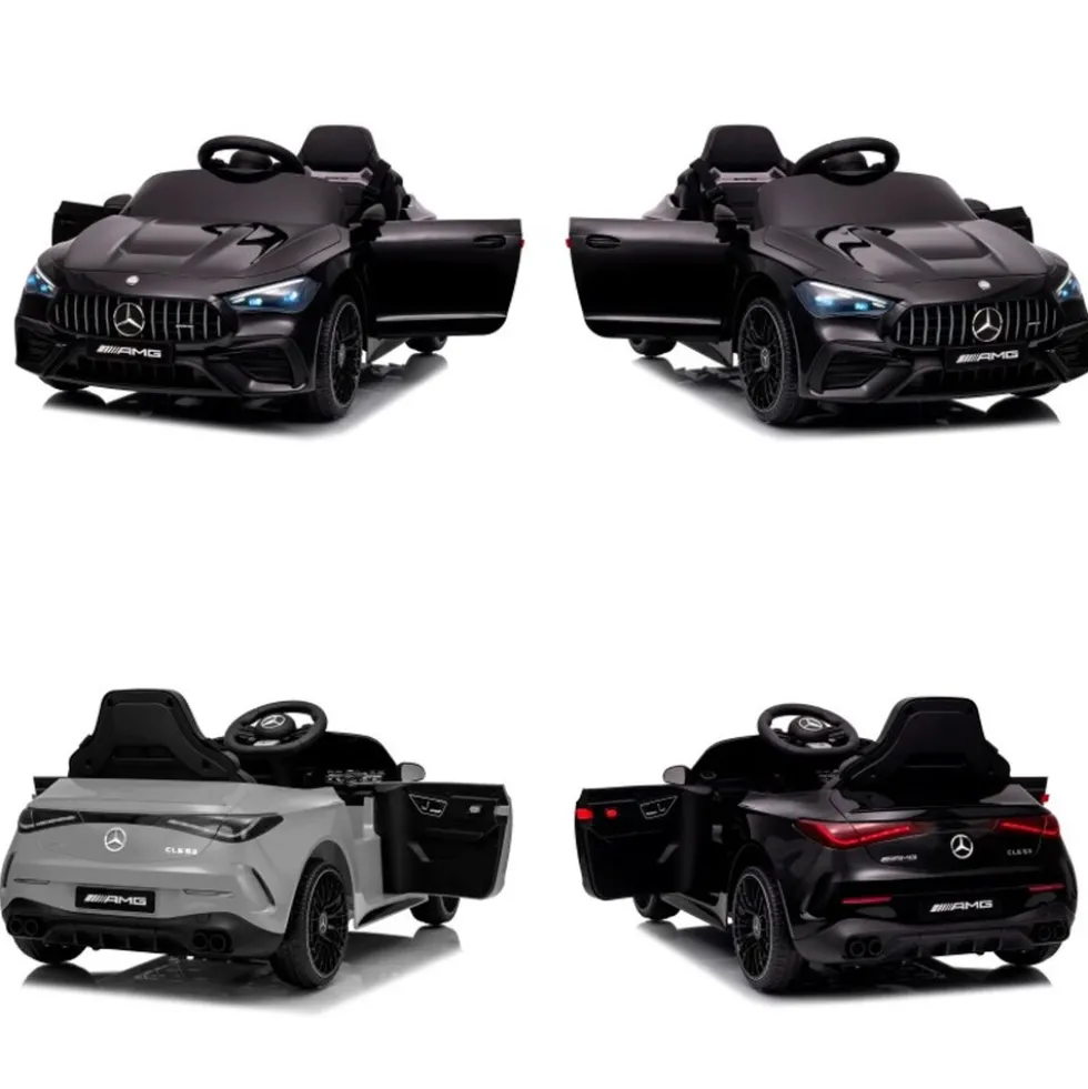 Chipolino Kinder Elektroauto Mercedes AMG CLE 53 Fernbedienung Stoßdämpfer LED schwarz
