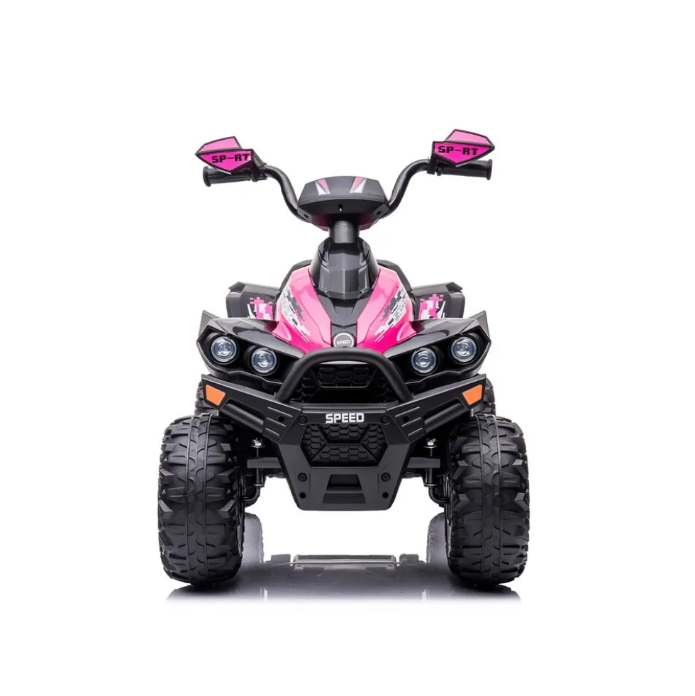 Chipolino Kinder Elektroquad ATV Speed Licht Musik 2 Motoren Fußpedal bis 35 kg rosa