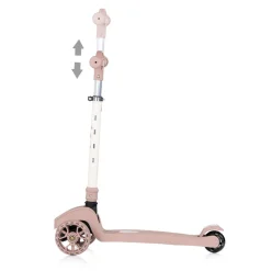 Chipolino Kinderroller Moxie Musik, Licht, klappbar, Tragegriff, 3-Räder, Bremse rosa