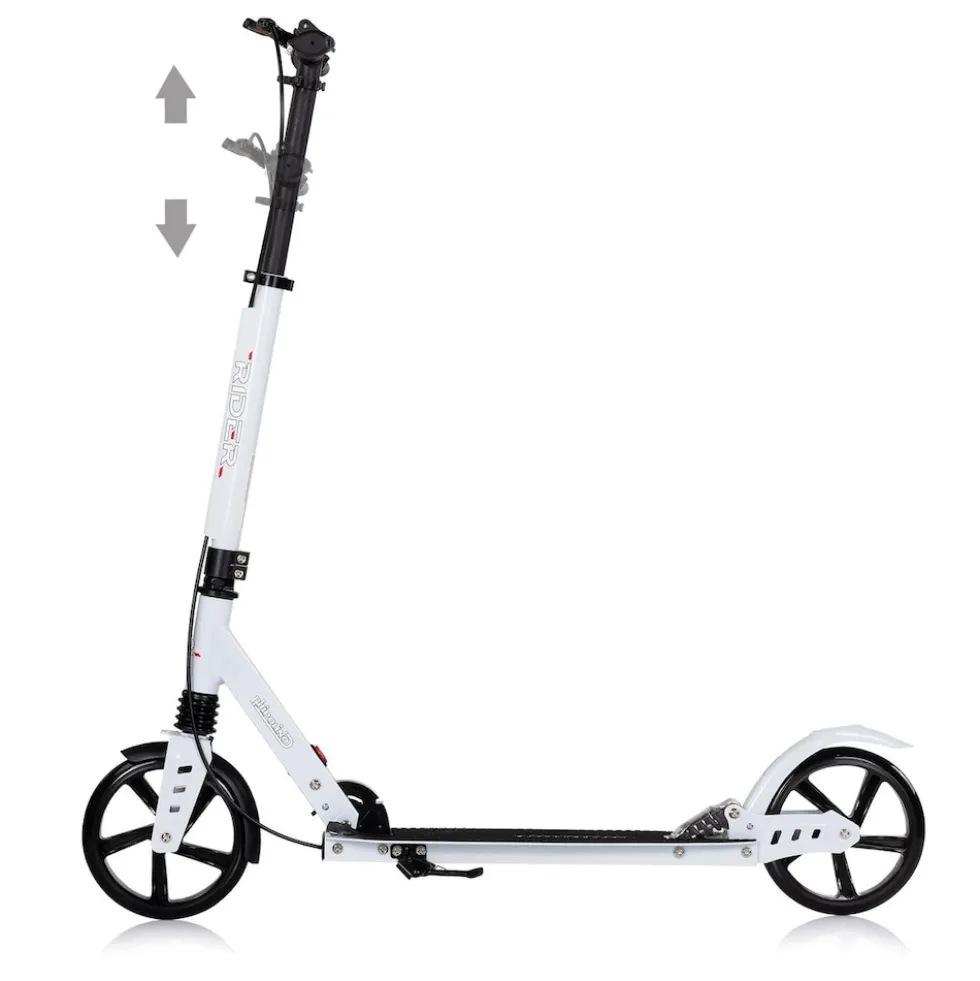 Chipolino Kinderroller Rider PU-Räder klappbar Stoßdämpfer höhenverstellbar weiß