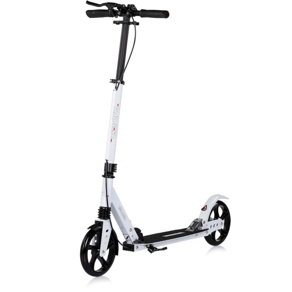 Chipolino Kinderroller Rider PU-Räder klappbar Stoßdämpfer höhenverstellbar weiß