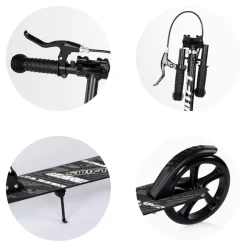 Chipolino Kinderroller Swift klappbar Anti-Rutsch-Griffe Hinterradbremse ABEC-7 schwarz