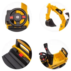 Chipolino Kinder Rutschauto CAT Excavator Bagger Schaufel Staufach ab 12 Monaten gelb