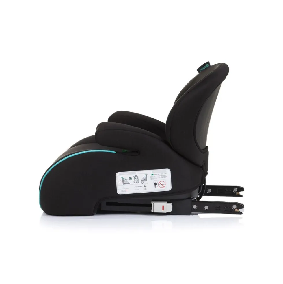 Chipolino Kindersitz, Sitzerhöhung Sonic Isofix, i-Size, 125-150 cm, Armlehne türkis