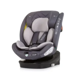 Chipolino Kindersitz Volare i-Size (40-150cm) Isofix, drehbar, SPS, Top Tether grau