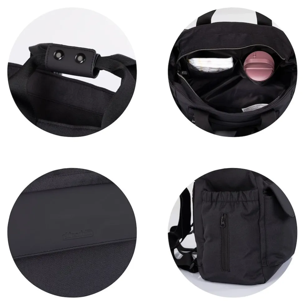 Chipolino Kinderwagentasche Wickeltasche universell Wickelauflage Reißverschluss schwarz