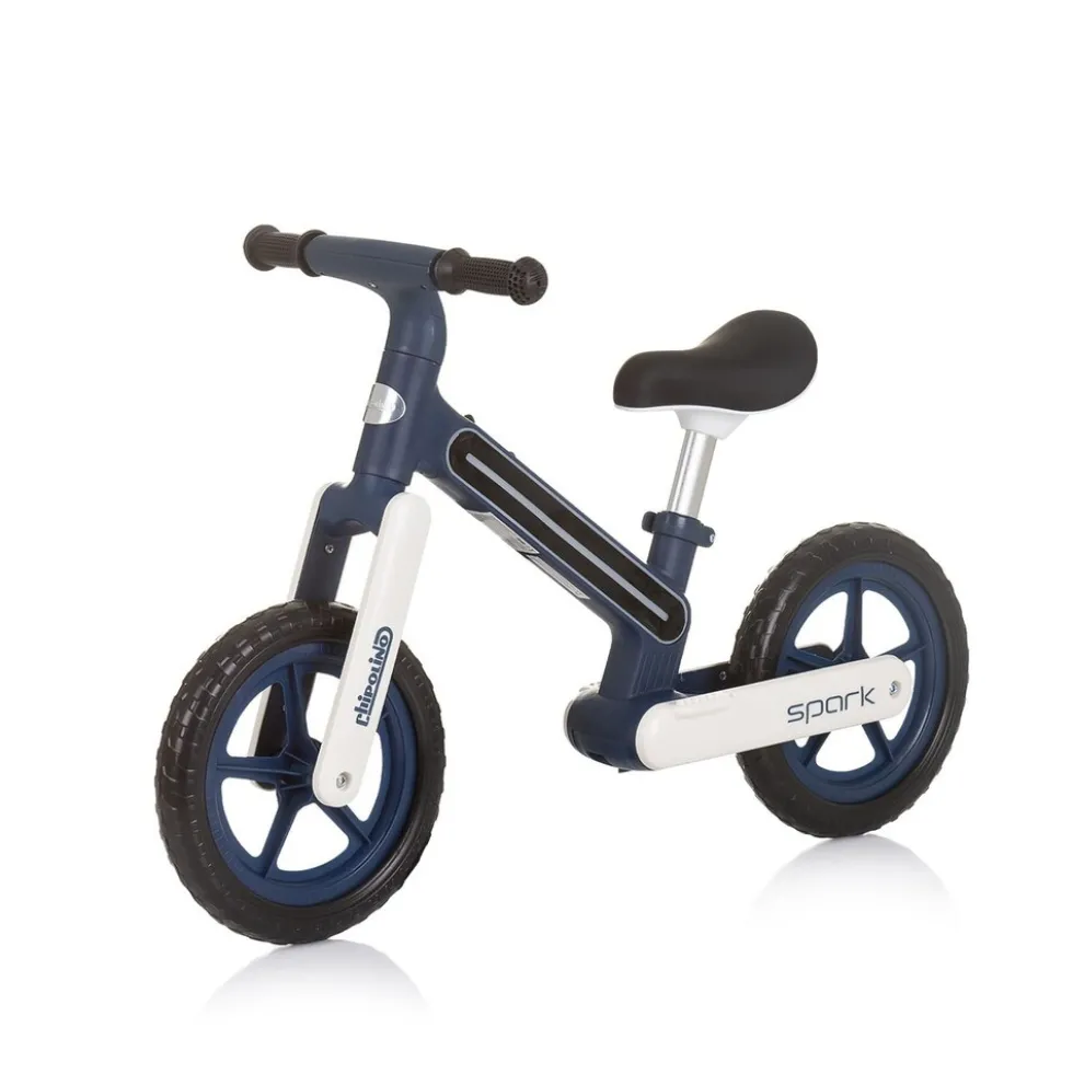 Chipolino Laufrad Spark 12 Zoll Lichteffekte höhenverstellbar rutschfeste Griffe blau