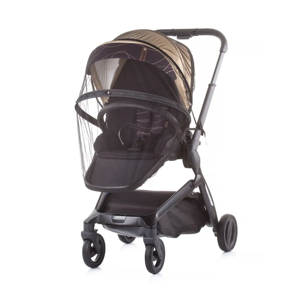 Chipolino Moskitonetz Lux, Insektenschutz, Kinderwagen, Buggy, Reißverschluss schwarz