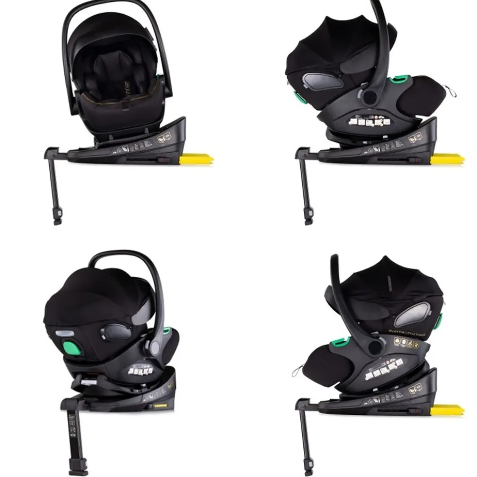 Chipolino Set Babyschale Isofix-Station Winner i-Size (40-87cm) Gruppe 0+ schwarz