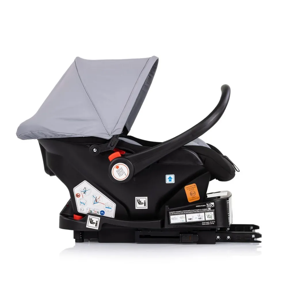 Chipolino Set Babyschale Isofix-Basisstation Amore i-Size Gruppe 0+ (0 - 13 kg) hellgrau