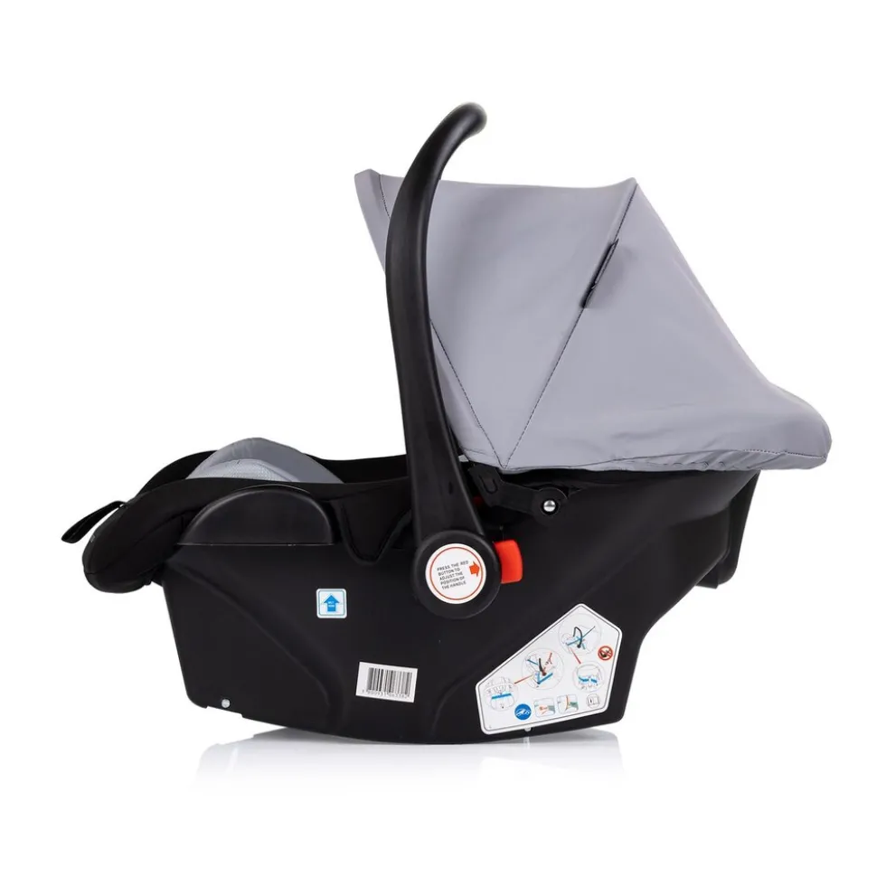 Chipolino Set Babyschale Isofix-Basisstation Amore i-Size Gruppe 0+ (0 - 13 kg) hellgrau