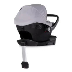 Chipolino Set Babyschale Pearl i-Size (40-85cm) Isofix-Basis-Station Adapter grau