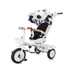 Chipolino Tricycle Futuro 2 in 1 faltbar, Becherhalter, Musik, Licht, PU-Räder schwarz weiß