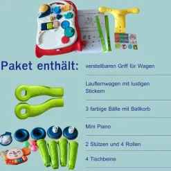 Coemo 2in1 Baby Laufwagen Rolli und Multifunktion Spieltisch