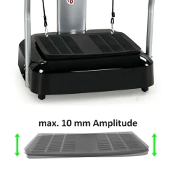 Crazy Fit Massage Fitness Vibrationsplatte inkl. Bänder Silber