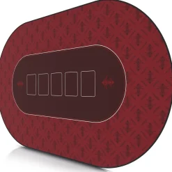 CSL Extra große Tischauflage Pokermatte 1000 x 600 mm / Kartenspiel Matte / Ovales Design