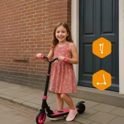 Denver SCK-5500 Kids E-Scooter– verstellbar, faltbar, 10km/h, pink